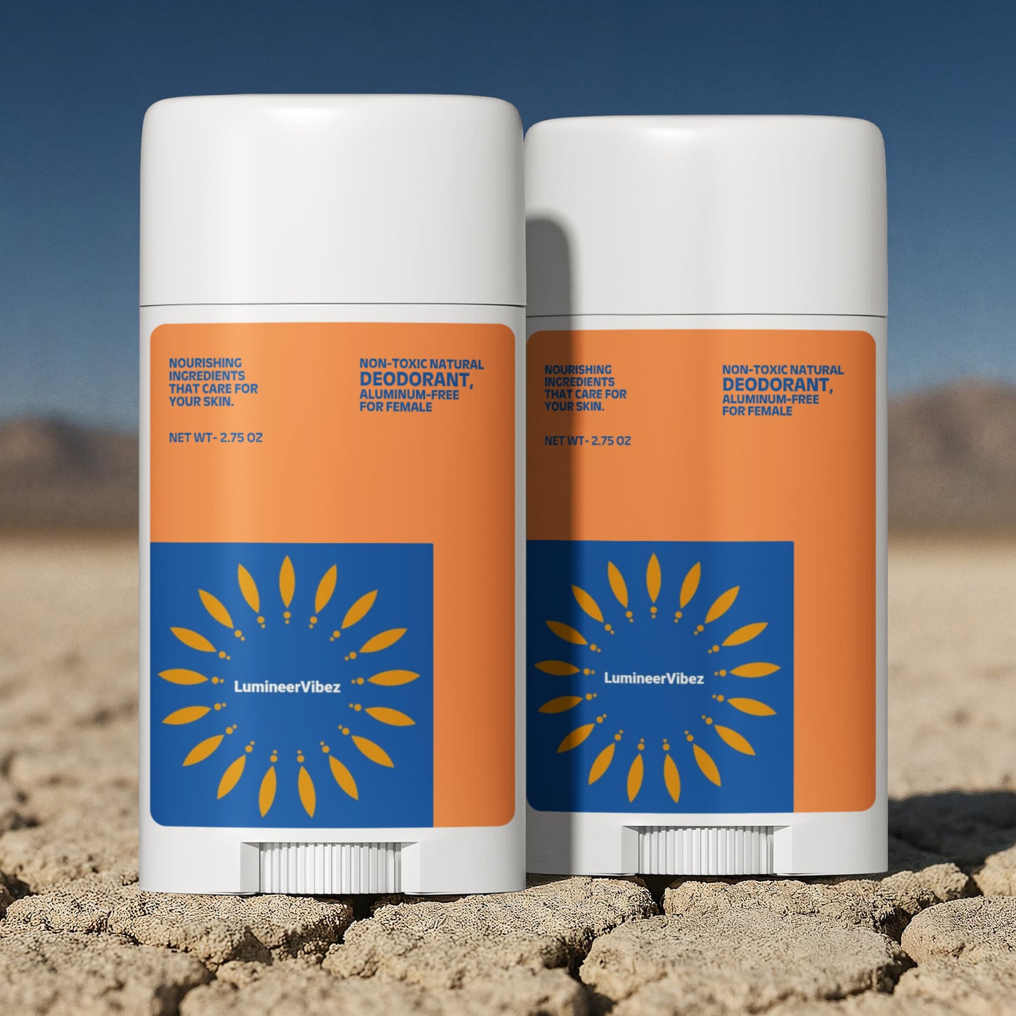 2 Pack Non-toxic Natural Deodorant, Aluminum-Free for Men