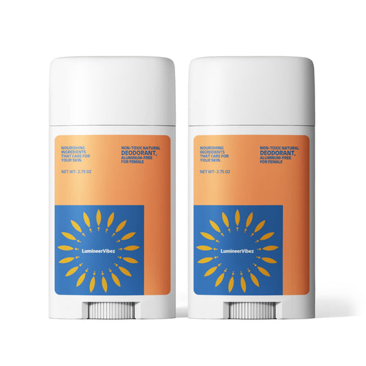 2 Pack Non-toxic Natural Deodorant, Aluminum-Free for Women